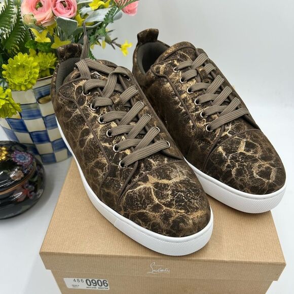Men's Christian Louboutin, Louis Jr Orlato flat sneakers size 44 made in Italy - Picture 1 of 9
